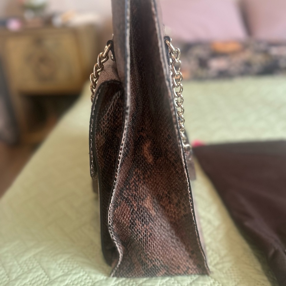 Kate Spade PXRU 3706 denee leather bag. Snakeskin effect leather Kate Spade tote - Picture 10 of 16